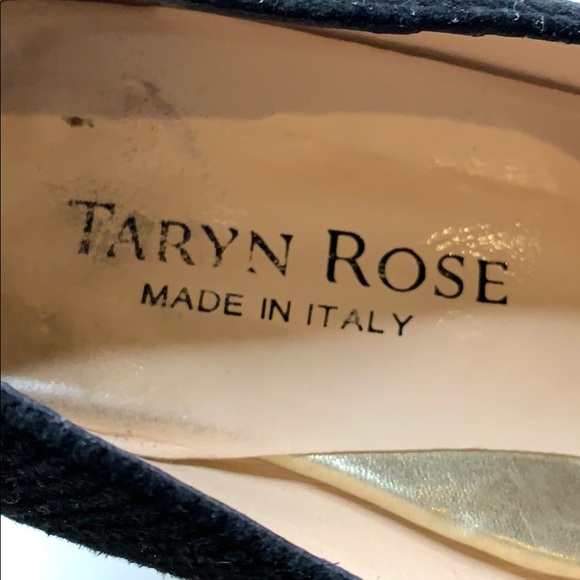 Taryn Rose Black Corduroy and leather Heels Sz 40 - Picture 3 of 9
